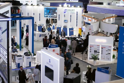 Cairo ICT - stands aerial view